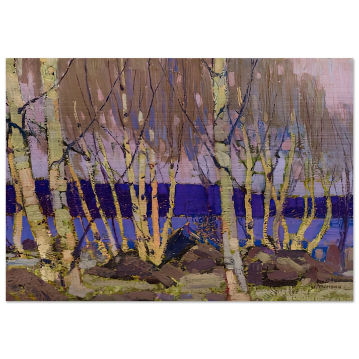EVENING CANOE LAKE 1916 - Tom Thomson Brushed Aluminum Print - 70x100 cm / 28x40 inches | Tom Thomson Aluminum Print | Tom Thomson Prints