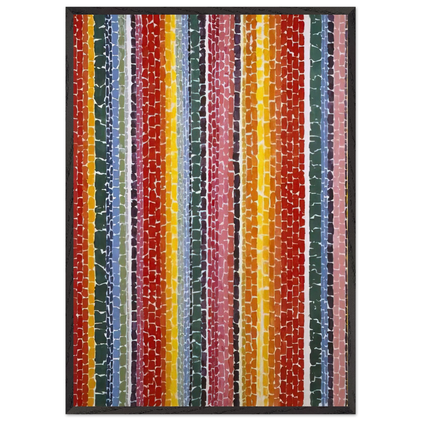 EARTH SERMON BEAUTY LOVE AND PEACE 1971 - Alma Woodsey Thomas Framed Art Print – Black Wooden Frame - Default Title - -Framed Art Print