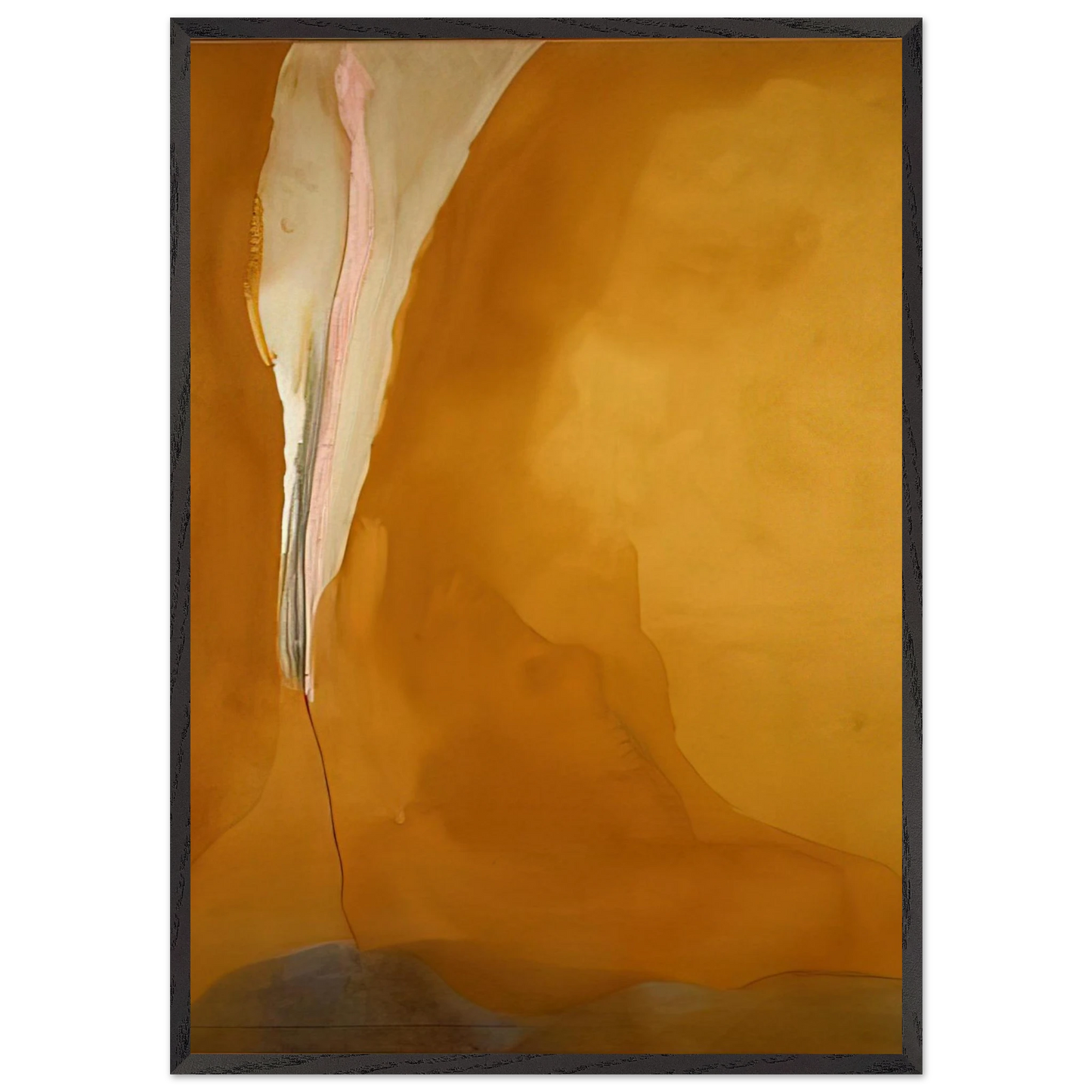 Coral Wedge - 1972 - Helen Frankenthaler 70x100 cm / 28x40 inches Framed Art Print – Black Wooden Frame