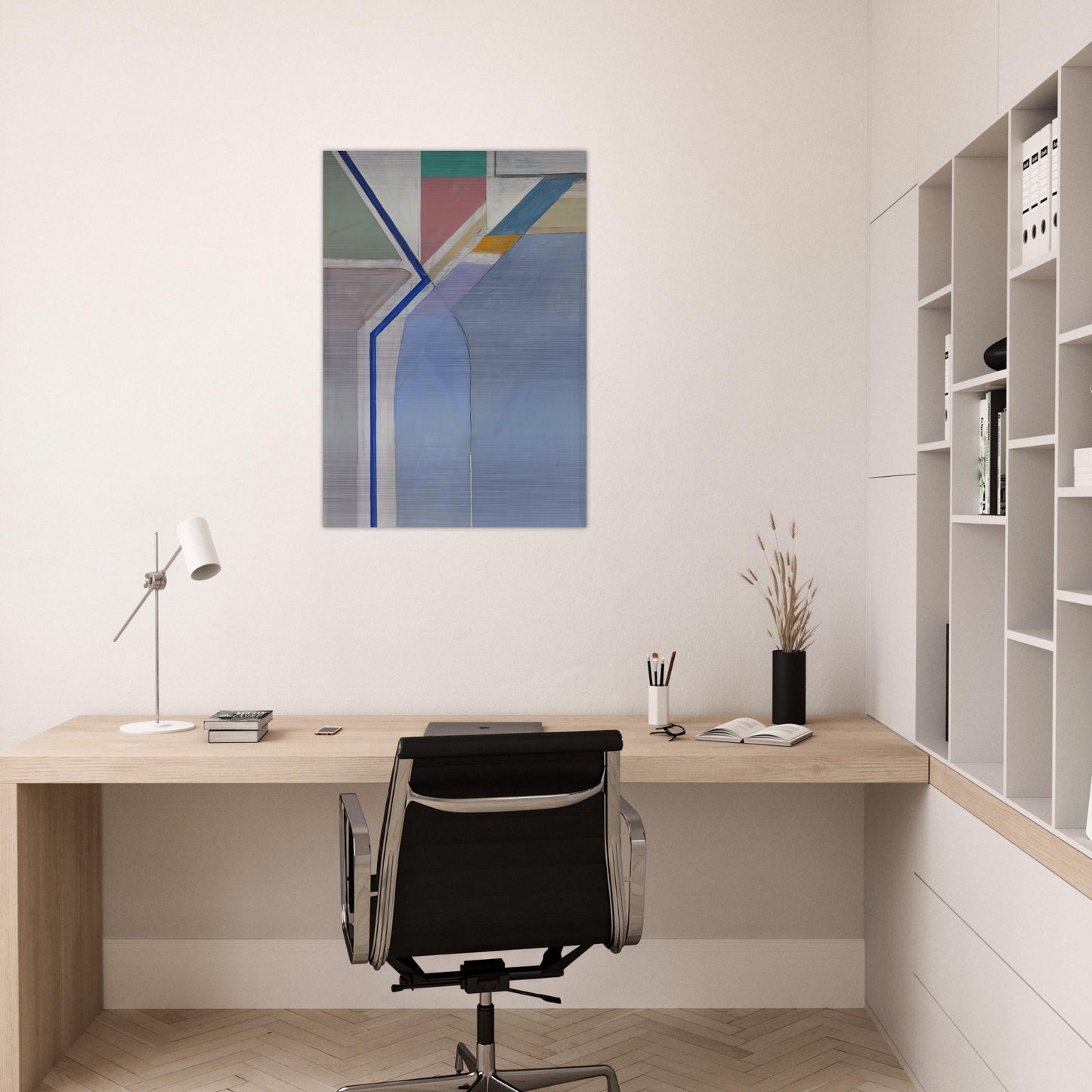 Ocean Park #24 - Richard Diebenkorn Brushed Aluminum Print - 70x100 cm / 28x40 inches | Richard Diebenkorn Aluminum Print | Richard Diebenkorn Prints