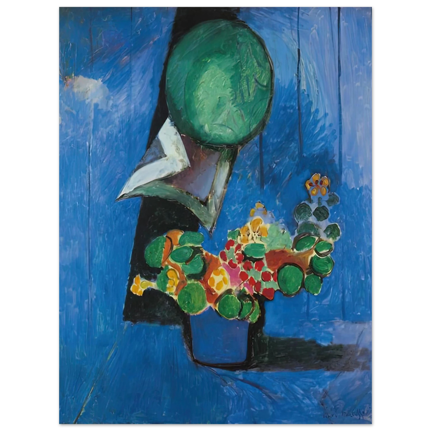 Henri Matisse - FLOWERS AND CERAMIC PLATE 1913 Fine Art Poster - Default Title