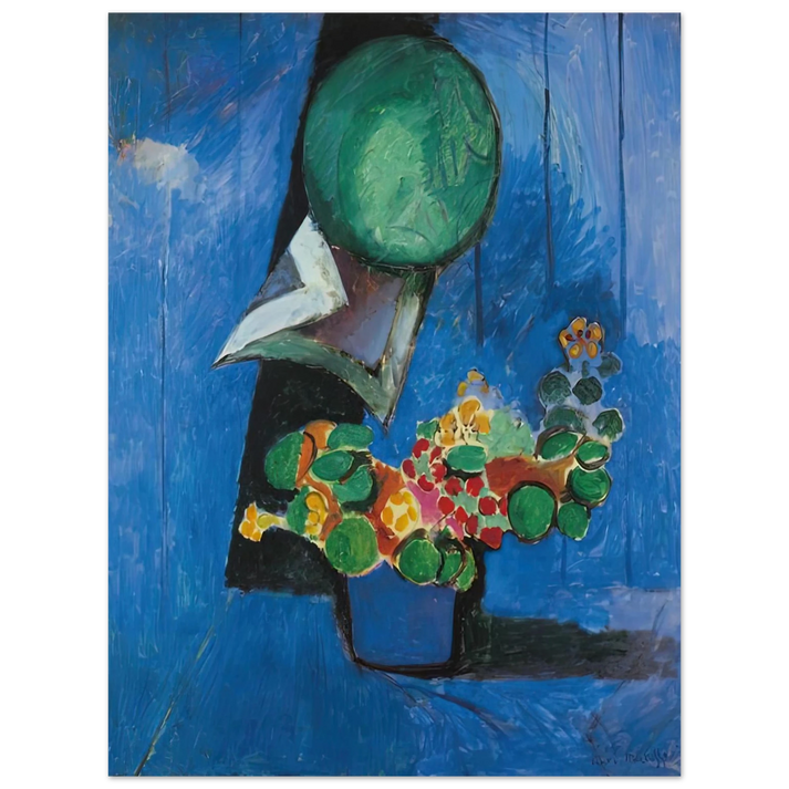 Henri Matisse - FLOWERS AND CERAMIC PLATE 1913 75x100 cm / 30x40inches Fine Art Poster
