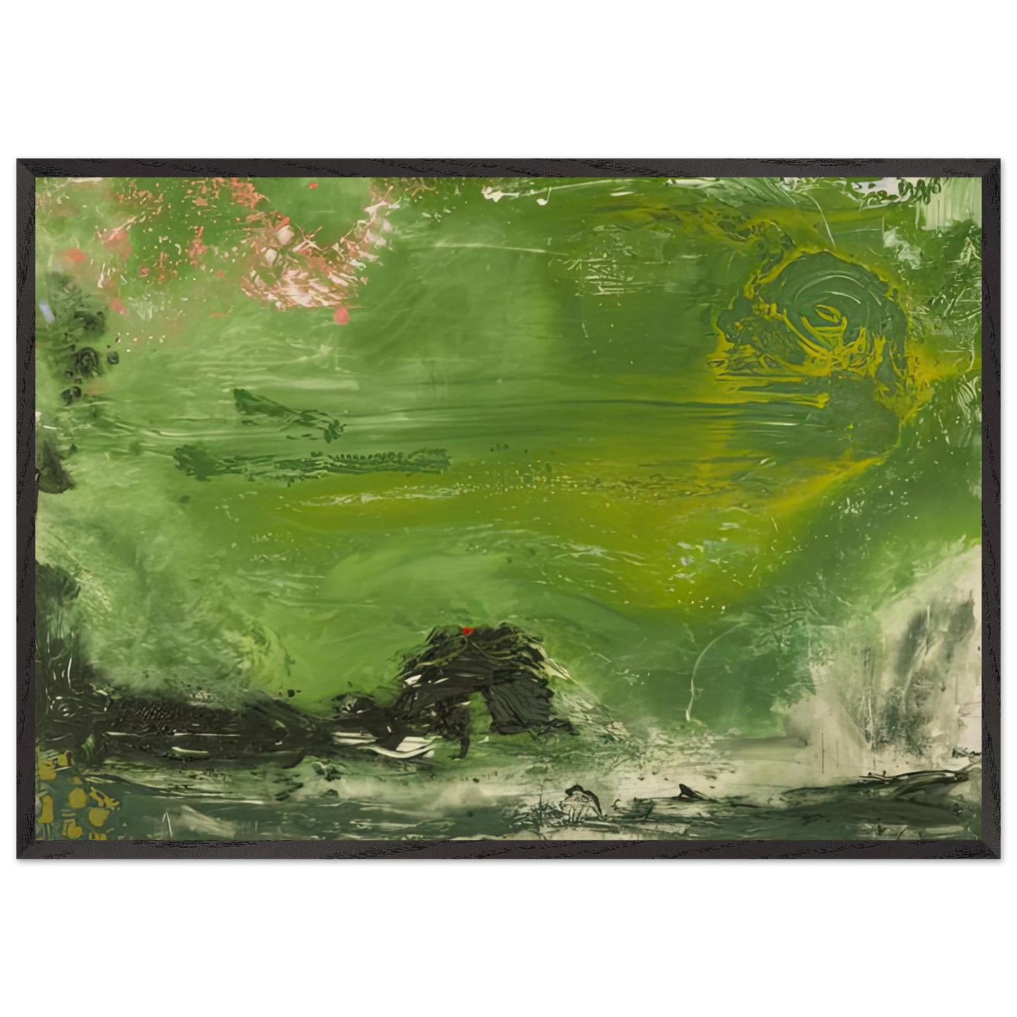 Overture 1992- - Helen Frankenthaler Framed Art Print – Black Wooden Frame - Default Title - -Framed Art Print