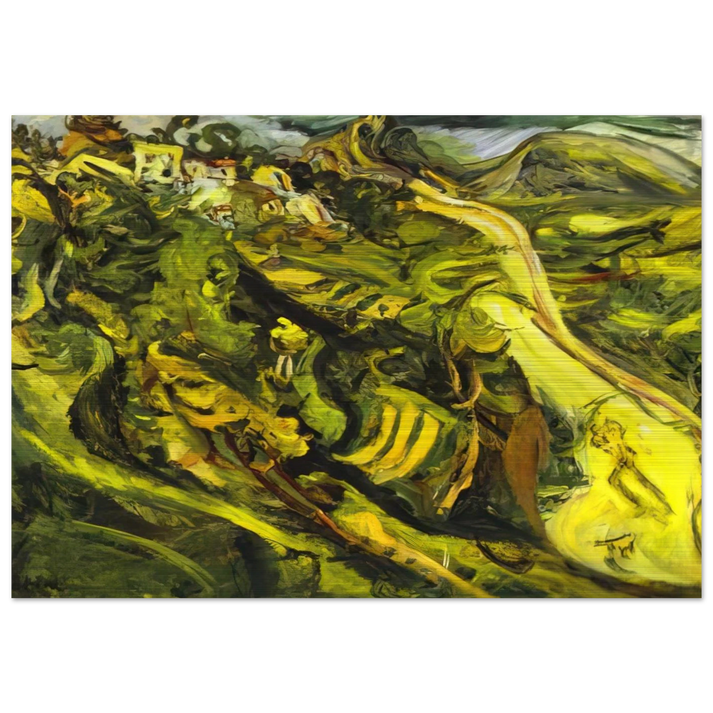 ROAD AT CAGNES - Chaim Soutine Brushed Aluminum Print - 70x100 cm / 28x40 inches | Chaim Soutine Aluminum Print | Chaim Soutine Prints