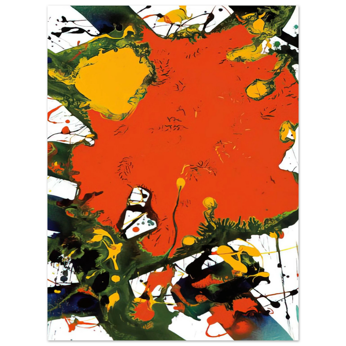 Sam Francis - Untitled SFP94-127 SFF 1797 Fine Art Poster - Default Title