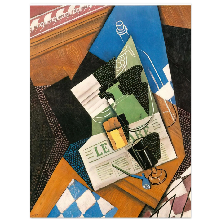 Juan Gris - WATER BOTTLE BOTTLE AND FRUIT DISH 1915 75x100 cm / 30x40inches Fine Art Poster