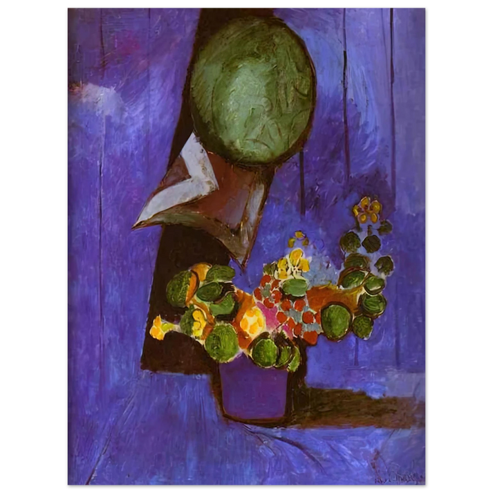 Henri Matisse - FLOWERS AND CERAMIC PLATE 75x100 cm / 30x40inches Fine Art Poster