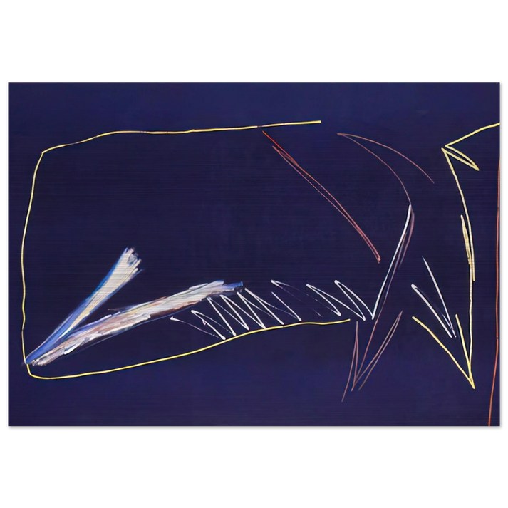 The Blue Whale - 1973 - Ronnie Landfield Brushed Aluminum Print - 70x100 cm / 28x40 inches | Ronnie Landfield Aluminum Print | Ronnie Landfield Prints