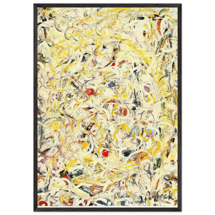 SHIMMERING SUBSTANCE 1946 1 - Jackson Pollock 70x100 cm / 28x40 inches Framed Art Print – Black Wooden Frame