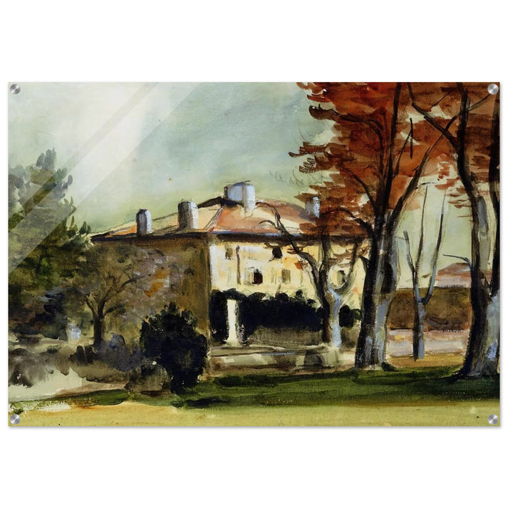 The Manor House at Jas de Bouffan - Paul Cézanne Acrylic Print - 70x100 cm / 28x40″ inches | Paul Cézanne Wall Art | Paul Cézanne Prints
