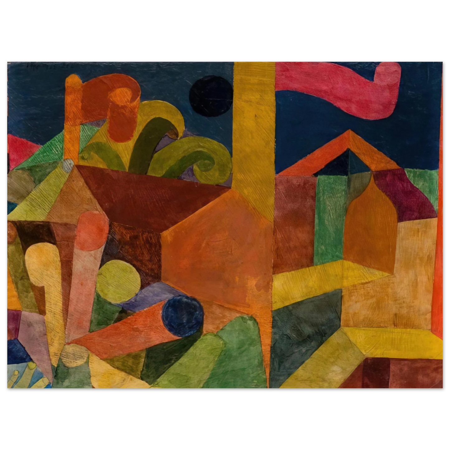 Paul Klee - LANDSCAPE WITH FLAGS 1914 Fine Art Poster - Default Title