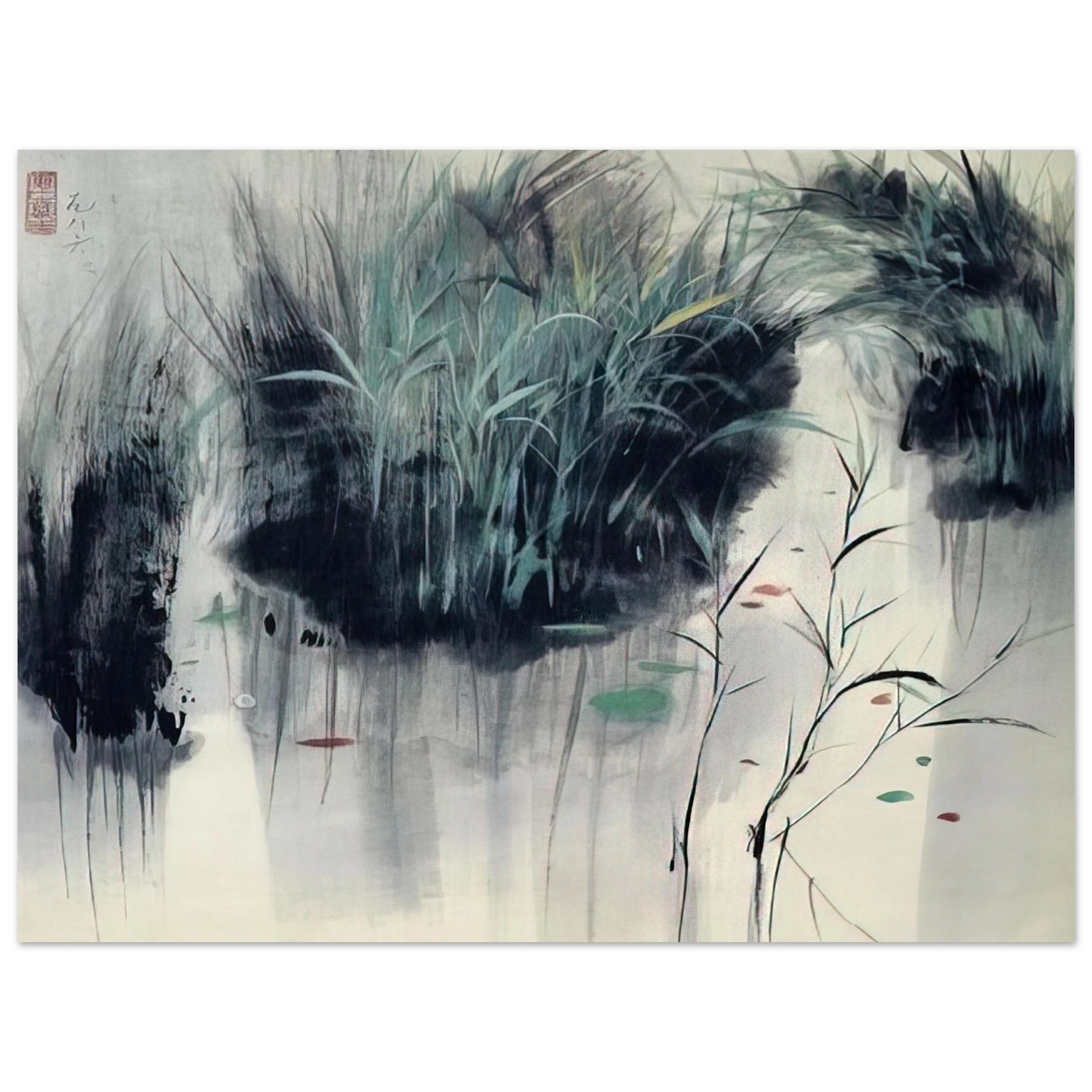 Wu Guanzhong - Untitled - Impressionism, Ink and wash painting Fine Art Poster - Default Title