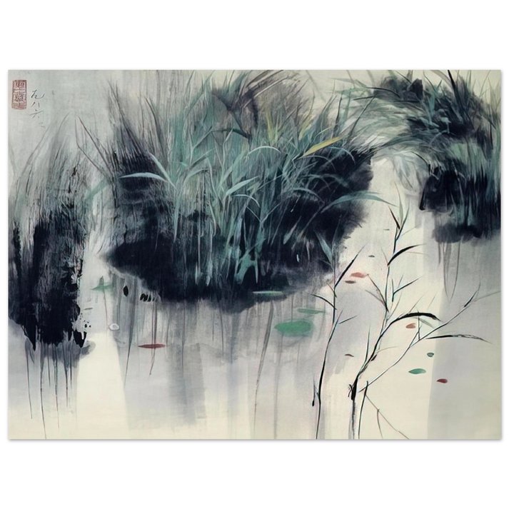 Wu Guanzhong - Untitled - Impressionism, Ink and wash painting 75x100 cm / 30x40inches Fine Art Poster