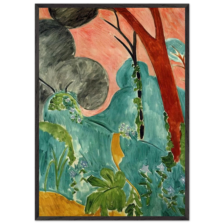 MORACCAN GARDEN 1912 - Henri Matisse 70x100 cm / 28x40 inches Framed Art Print – Black Wooden Frame