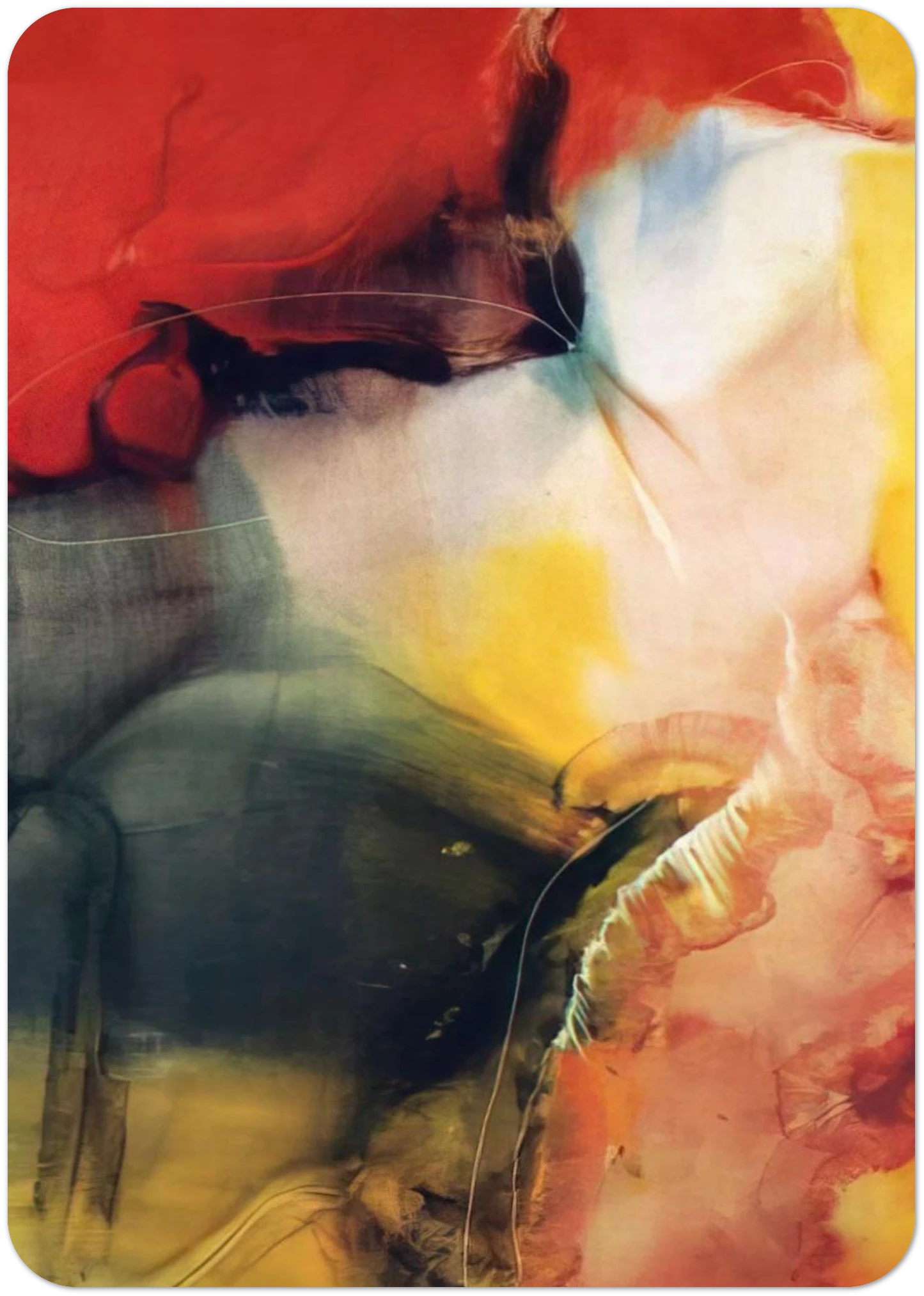 Lotus By Paul Jenkins Pack of 10 Post Cards | Paul Jenkins Post Cards | A6 (10.5 x 14.8 cm) - 4.1 x 5.8 inches