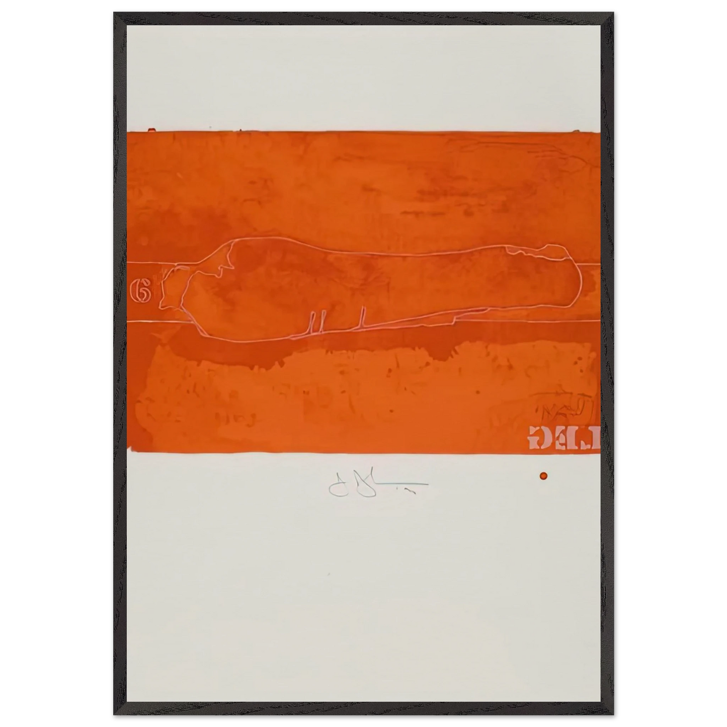 CASTS FROM UNTITLED LEG 1974 - Jasper Johns 70x100 cm / 28x40 inches Framed Art Print – Black Wooden Frame