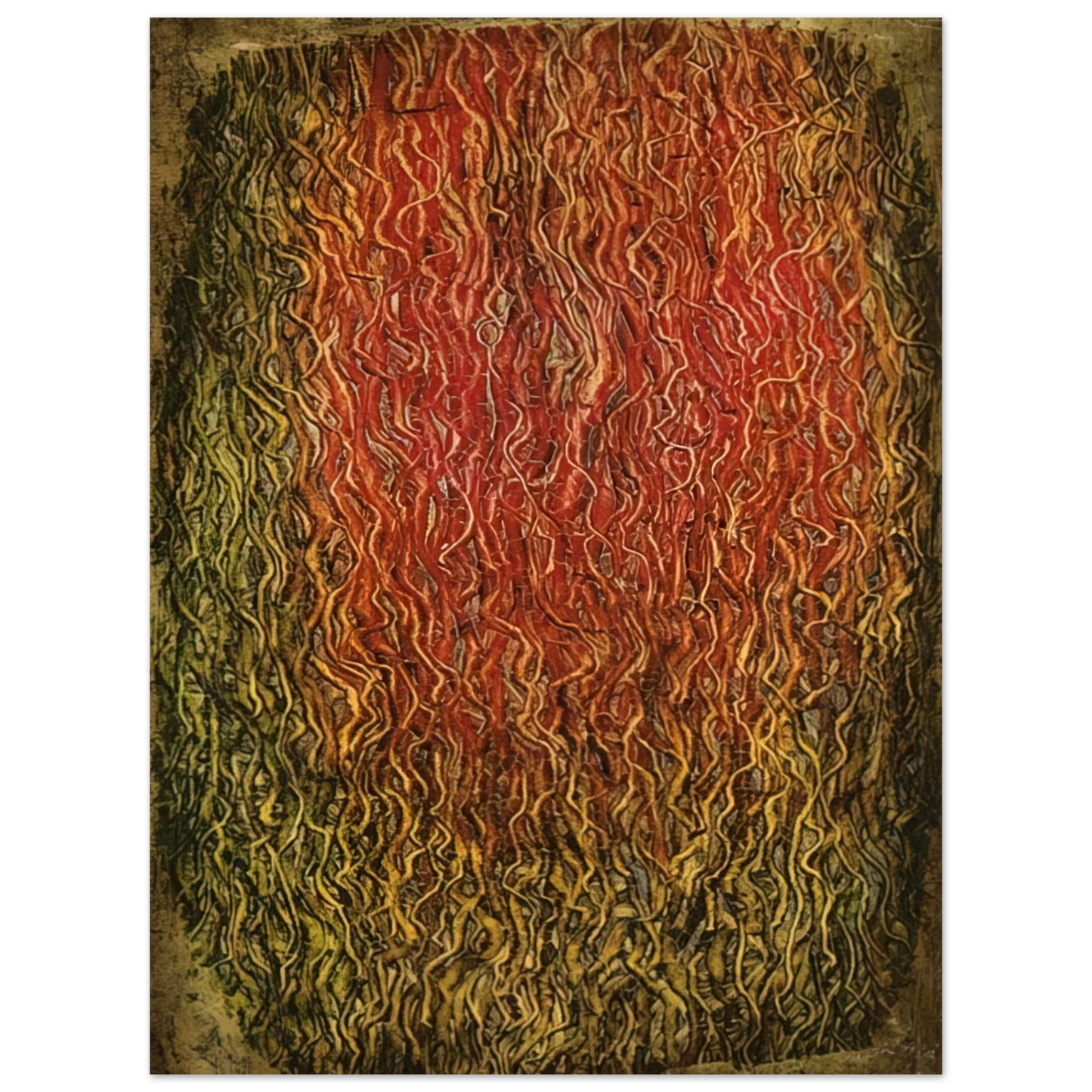 Simon Hantai - Untitled - Surrealism, Tachisme Fine Art Poster - Default Title