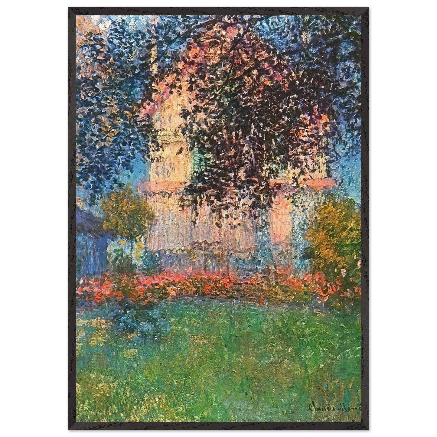 The Artists House in Argenteuil - claude monet Framed Art Print – Black Wooden Frame - Default Title - -Framed Art Print