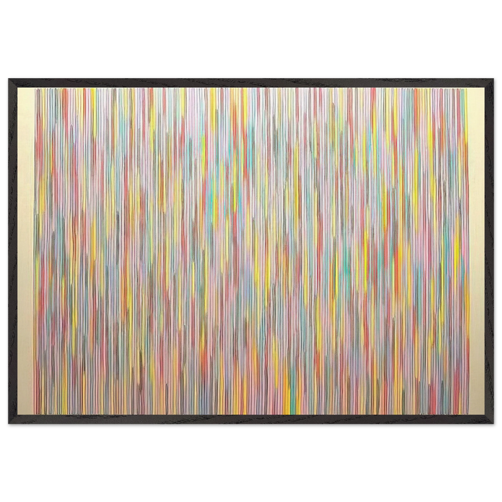 Fox Gate - 1982 - Gene Davis 70x100 cm / 28x40 inches Framed Art Print – Black Wooden Frame