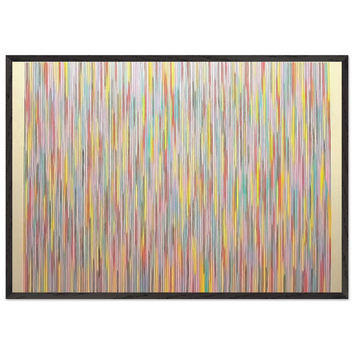 Fox Gate - 1982 - Gene Davis Framed Art Print – Black Wooden Frame - Default Title - -Framed Art Print