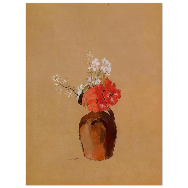 Odilon Redon - FLOWERS IN A POT 75x100 cm / 30x40inches Fine Art Poster