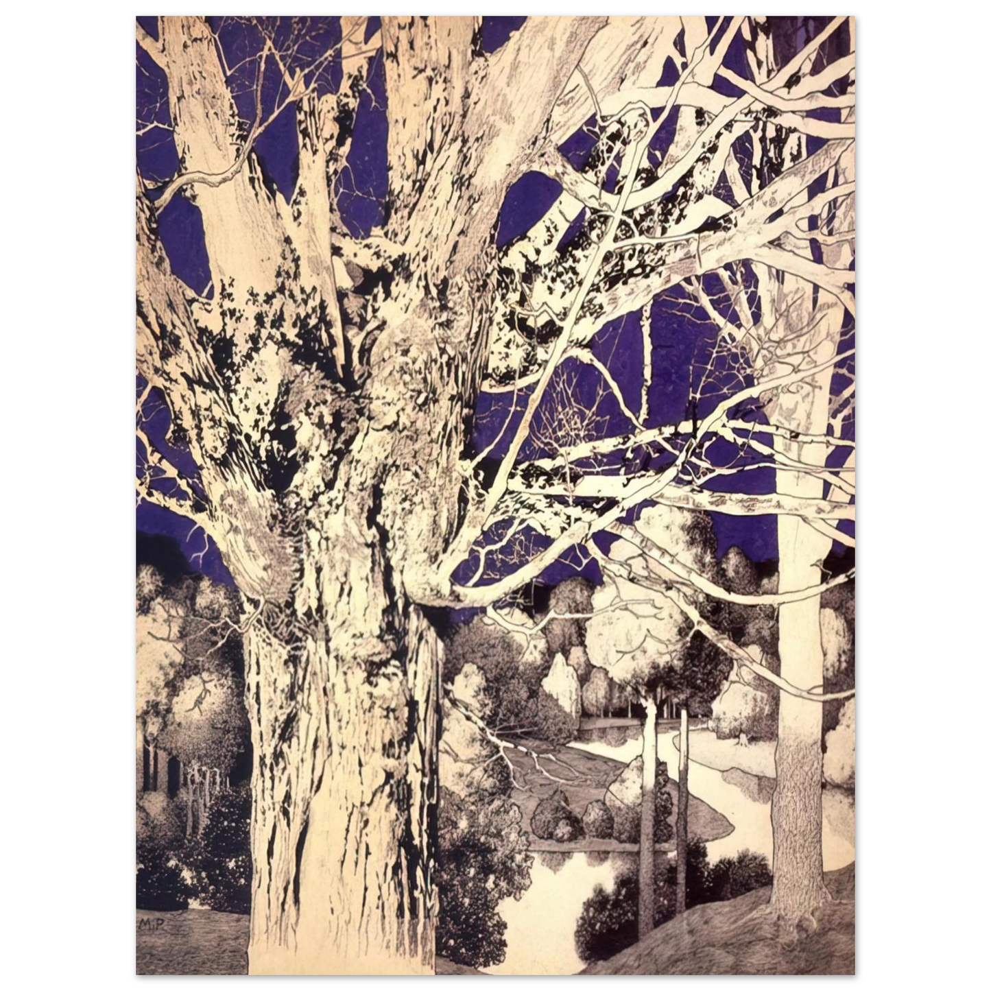 Maxfield Parrish - Solitude Wall Art - 21x29.7 cm / 8x12" - Fine Art Poster-canvas - -