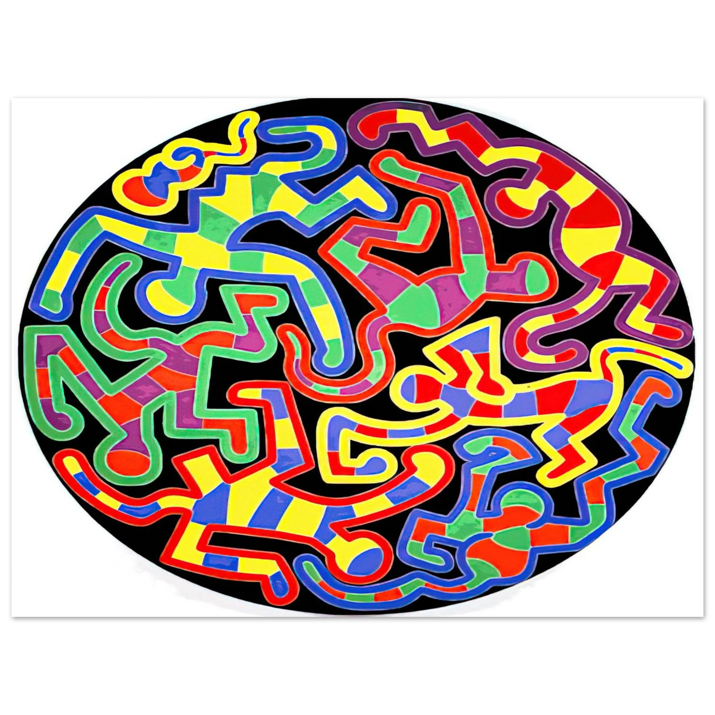 Keith Haring - MONKEY PUZZLE 1988 Fine Art Poster - Default Title