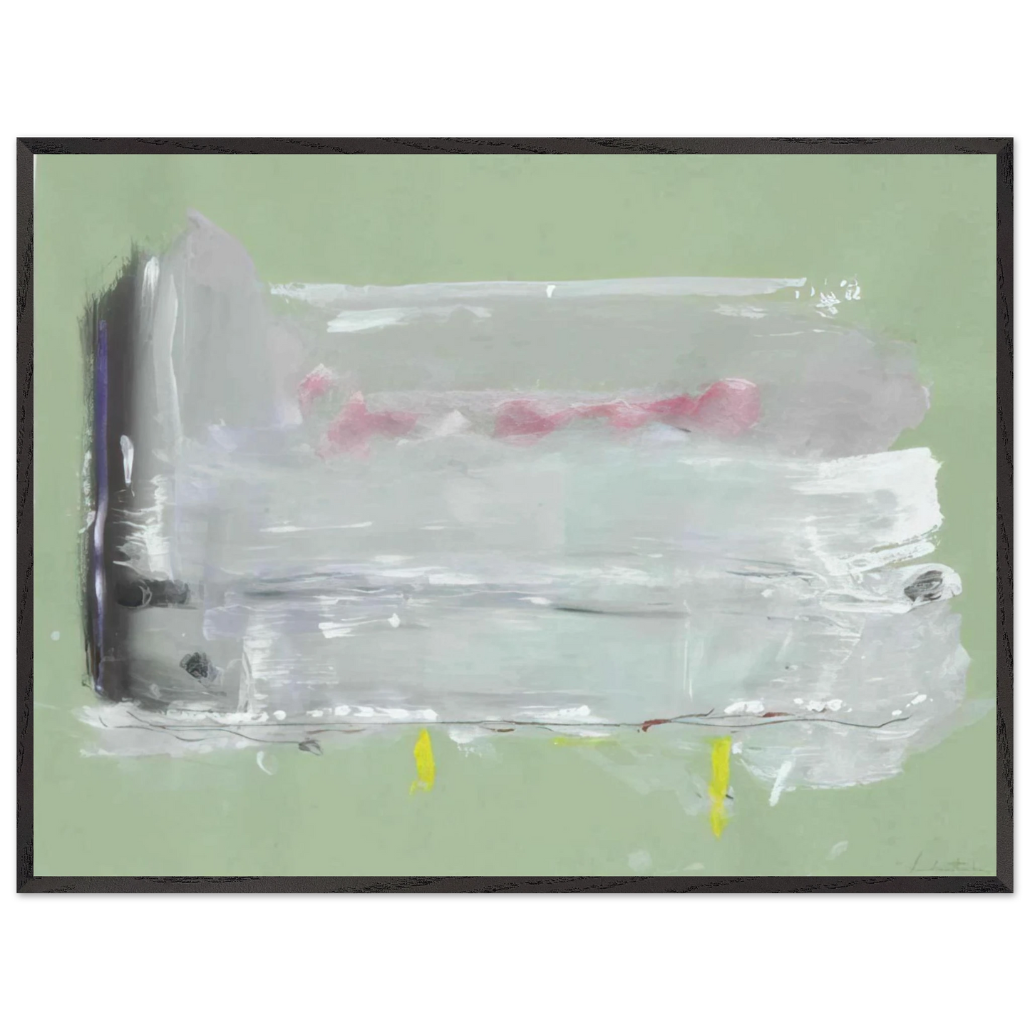 Helen Frankenthaler - Untitled - 1984 Wall art - 15x20 cm / 6x8 inches - Premium Wooden Framed Poster With Fine Art Paper - White frame