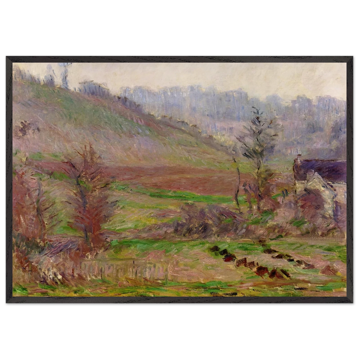 Valley of Falaise - claude monet 70x100 cm / 28x40 inches Framed Art Print – Black Wooden Frame