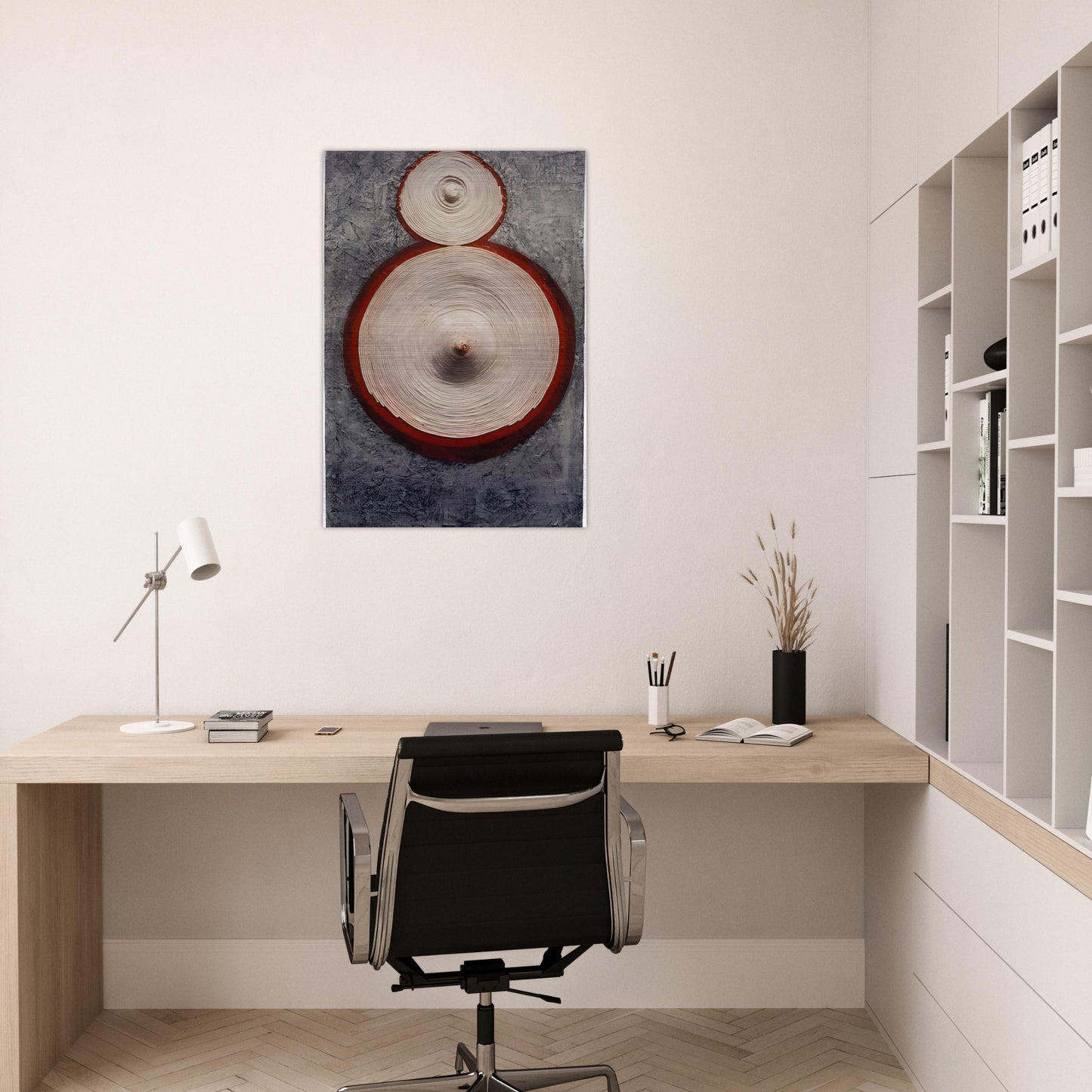 RINGAROUND AROSIE 1965 - Eva Hesse Brushed Aluminum Print - 70x100 cm / 28x40 inches | Eva Hesse Aluminum Print | Eva Hesse Prints