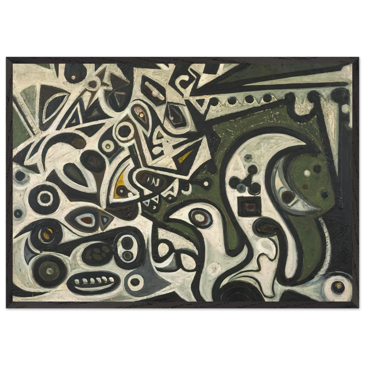 River Metamorphosis - 1939 - Richard Pousette-Dart 70x100 cm / 28x40 inches Framed Art Print – Black Wooden Frame