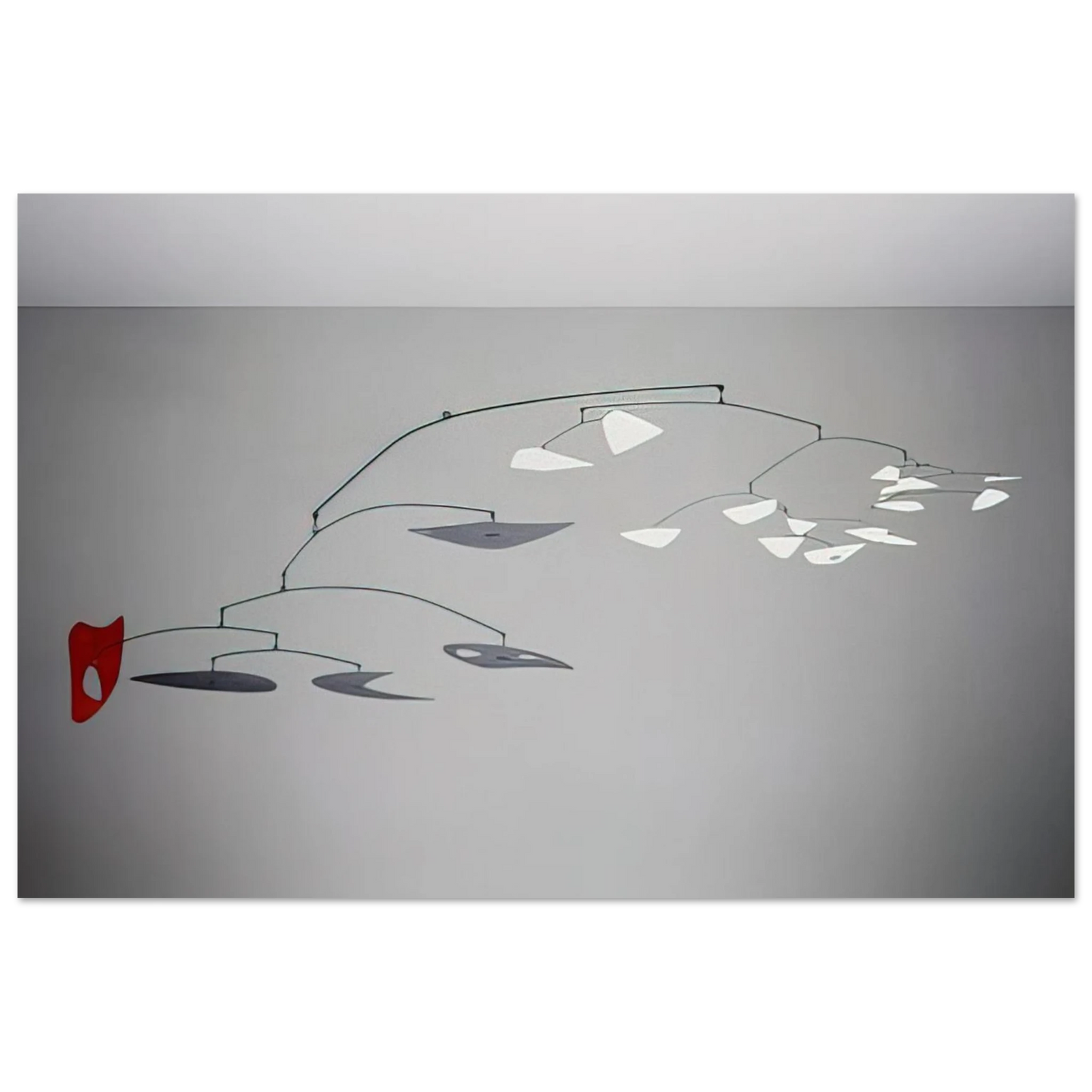 Alexander Calder - 1 RED 4 BLACK PLUS X WHITE 1947 Fine Art Poster - 40x60 cm / 16x24 inches