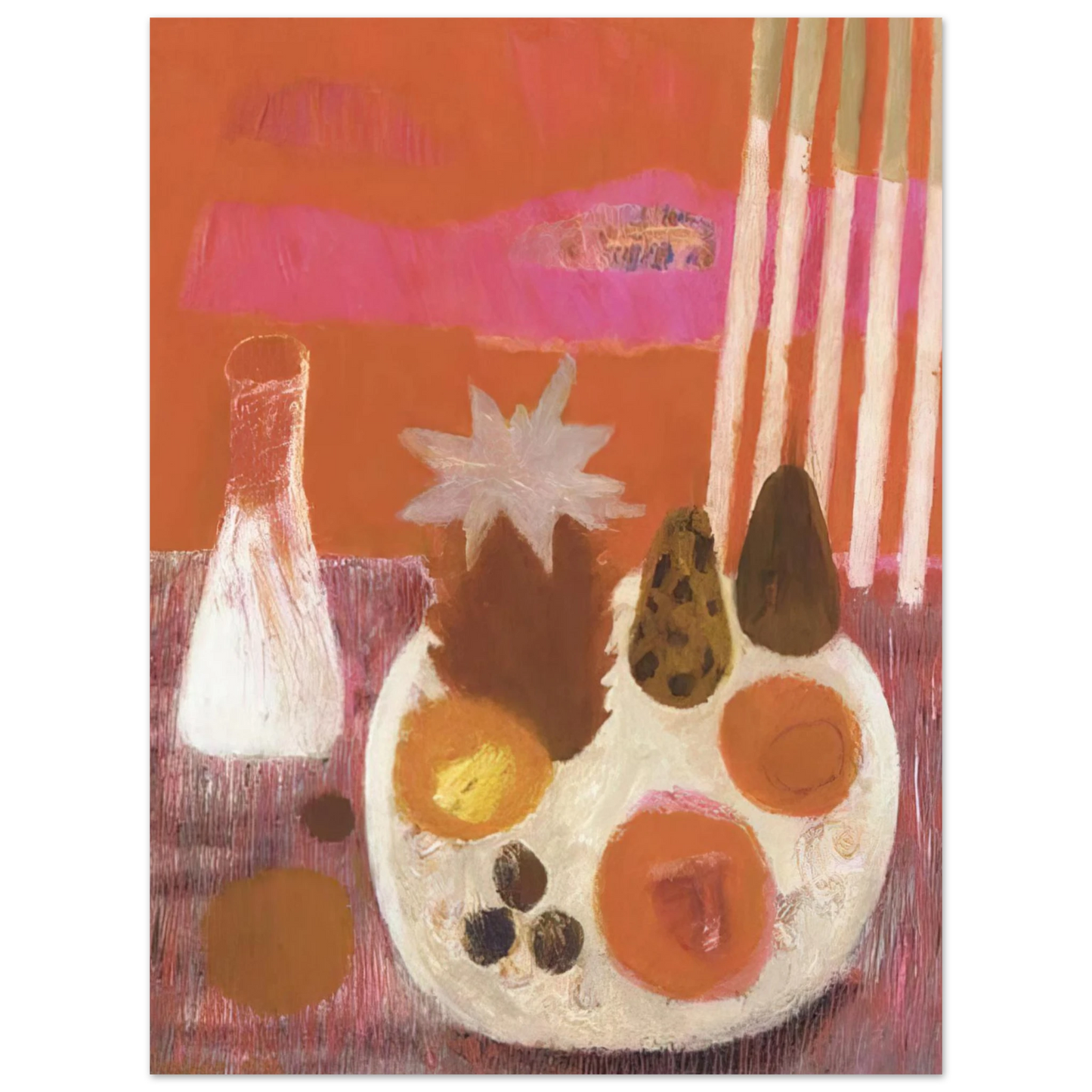 Mary Fedden - Still life, Merindol - Naïve Art Primitivism Fine Art Poster - Default Title