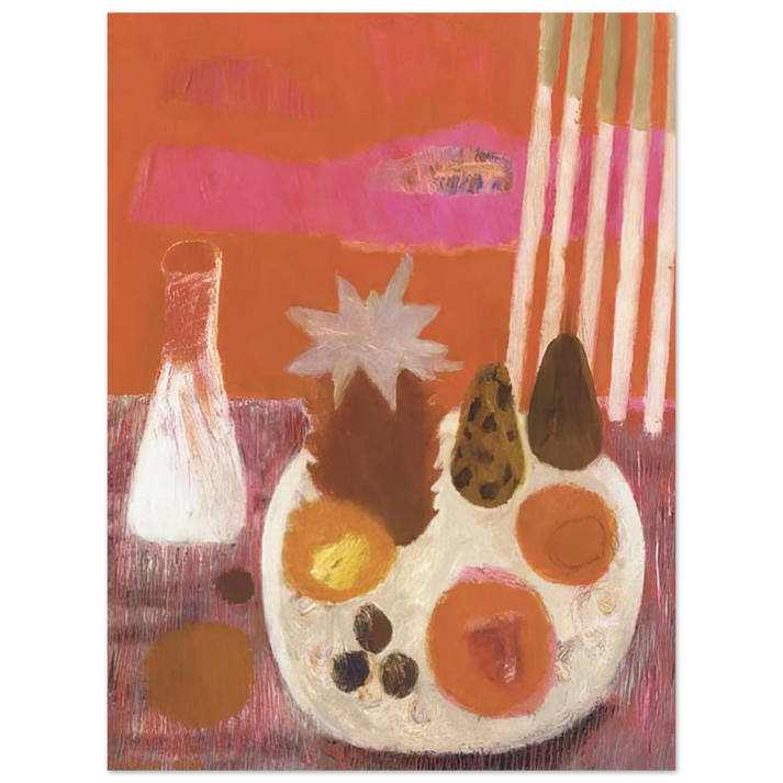 Mary Fedden - Still life, Merindol - Naïve Art Primitivism 75x100 cm / 30x40inches Fine Art Poster