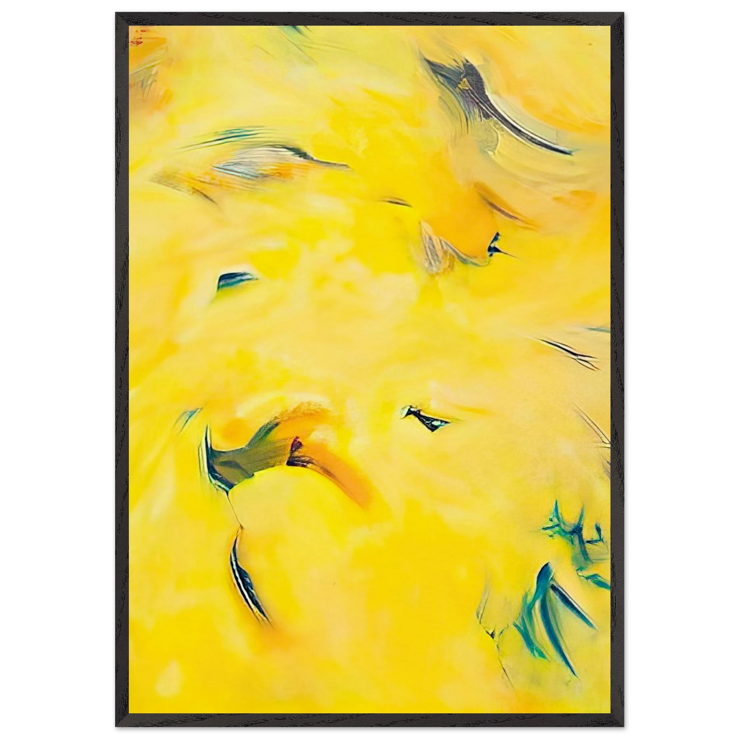 Untitled - 1992 N3 - Hassel Smith Framed Art Print – Black Wooden Frame - Default Title - -Framed Art Print