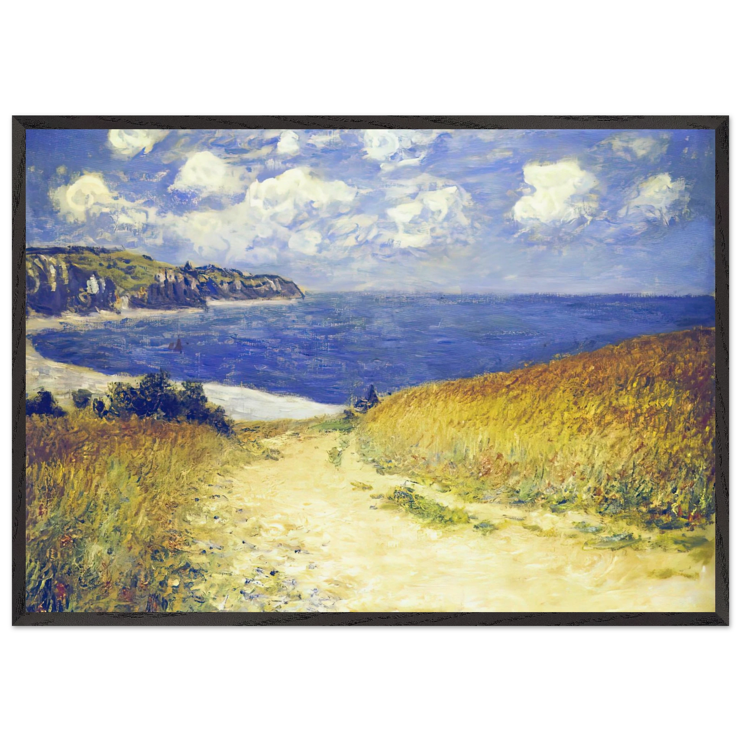 Alley near Pourville - claude monet Framed Art Print – Black Wooden Frame - Default Title - -Framed Art Print