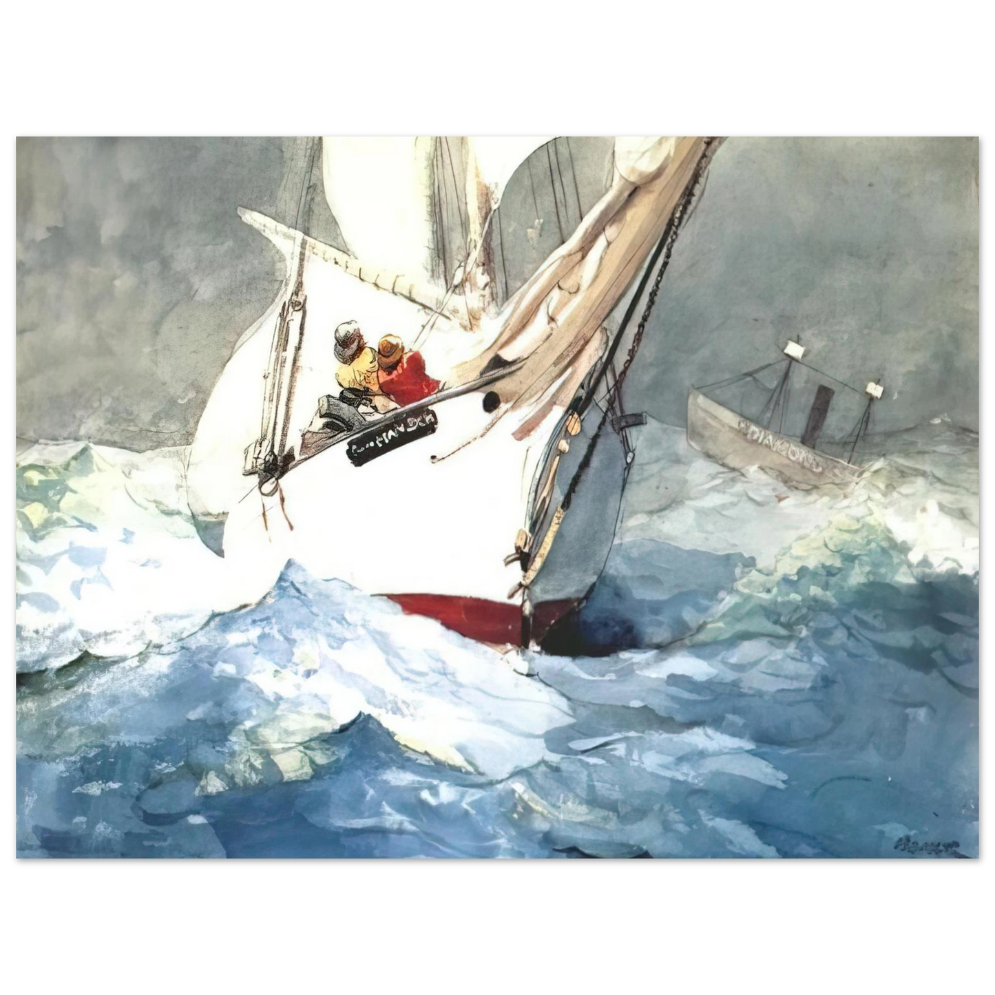 Winslow Homer - DIAMOND SHOAL Fine Art Poster - Default Title