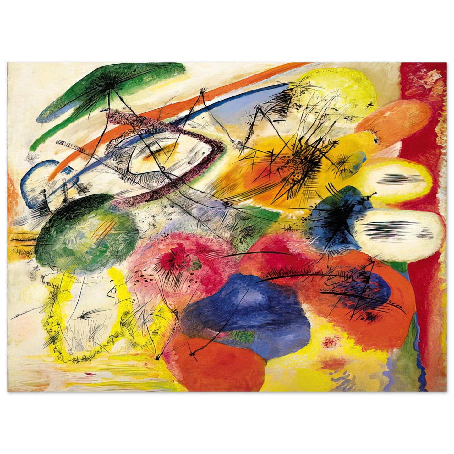 Wassily Kandinsky - BLACK STROKES I 1913 Fine Art Poster - Default Title
