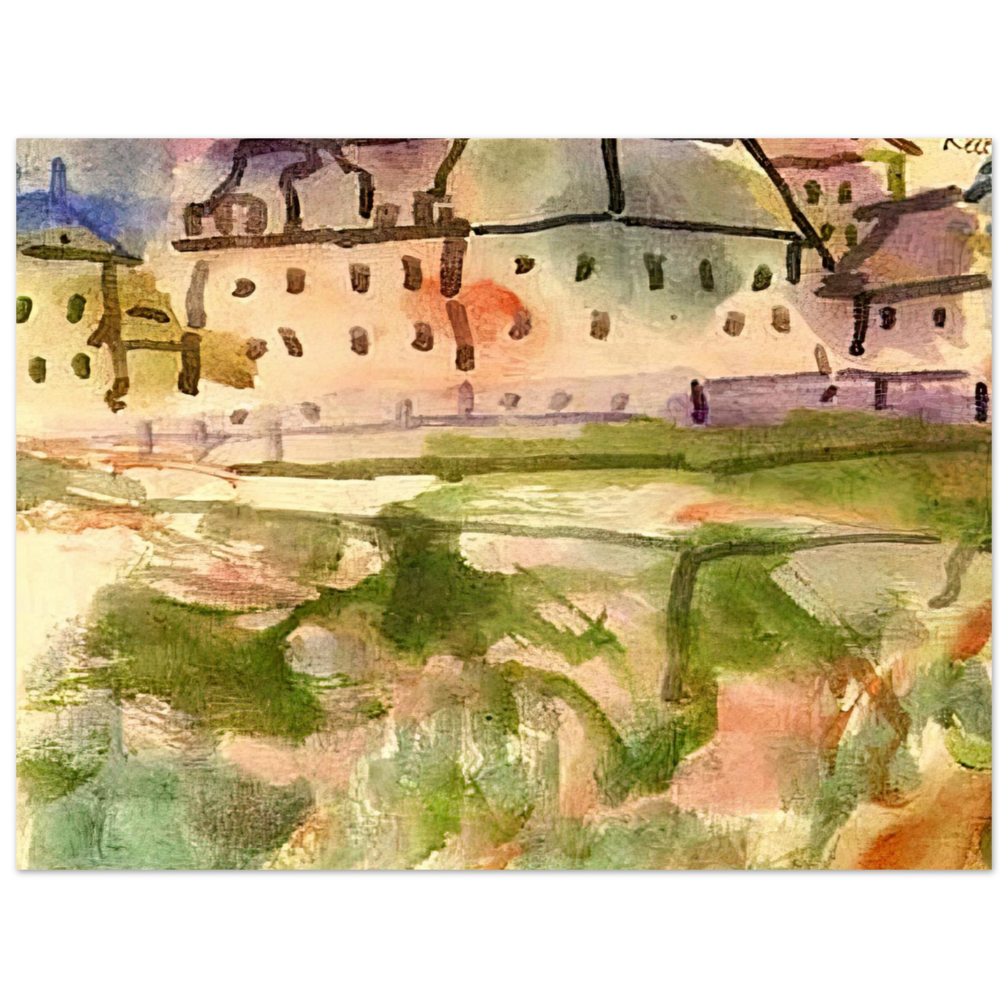 Paul Klee - HOUSES NEAR THE GRAVEL PIT 1913 Fine Art Poster - Default Title