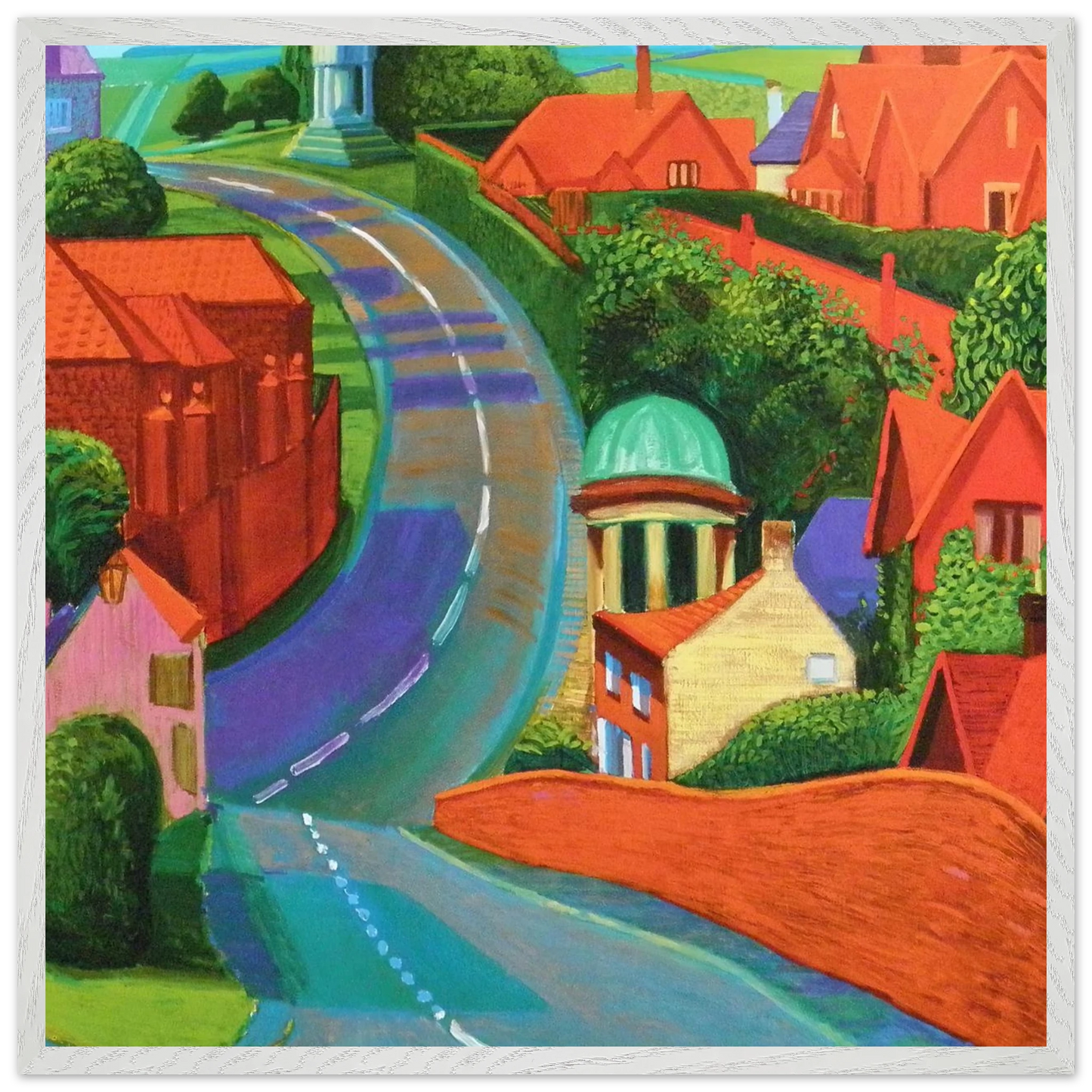 David Hockney - The Road to York Through Sledmere - A1 (59.4 x 84.1 cm) - Fine Art Poster-canvas - -