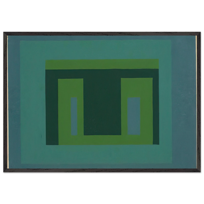 VARIANT ADOBE 1956 - Josef Albers 70x100 cm / 28x40 inches Framed Art Print – Black Wooden Frame