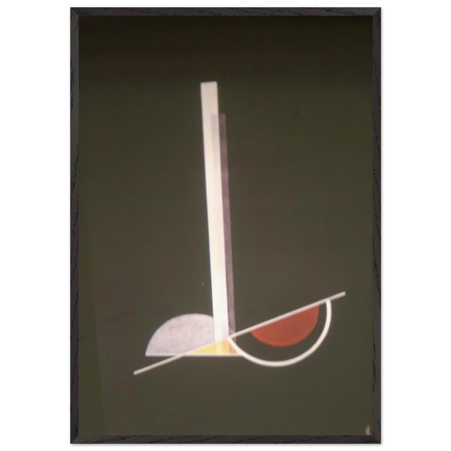 Composition K IV - Laszlo Moholy-Nagy 70x100 cm / 28x40 inches Framed Art Print – Black Wooden Frame