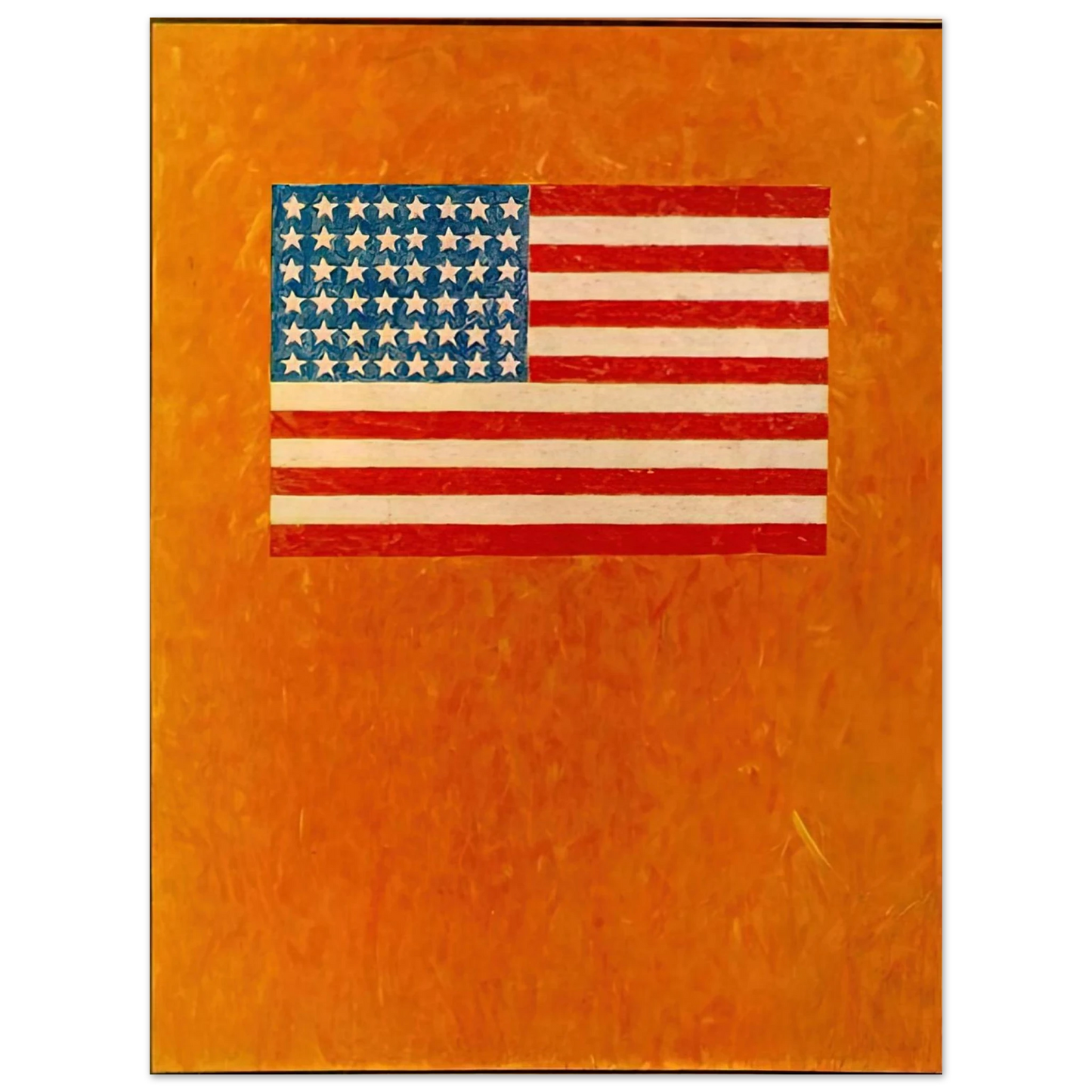 Jasper Johns - FLAG ON ORANGE FIELD 1957 Fine Art Poster - Default Title