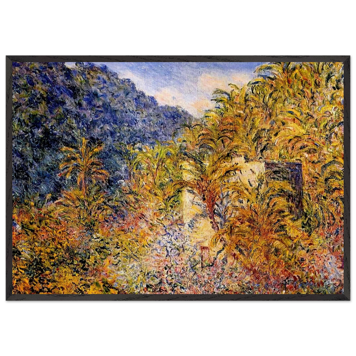 The Valley of Sasso - claude monet 70x100 cm / 28x40 inches Framed Art Print – Black Wooden Frame