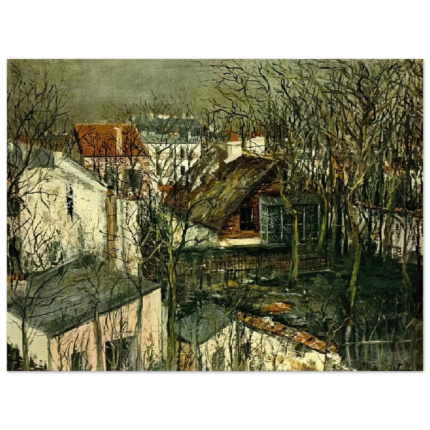 Maurice Utrillo - THE BERLIOZ HOUSE Fine Art Poster - Default Title