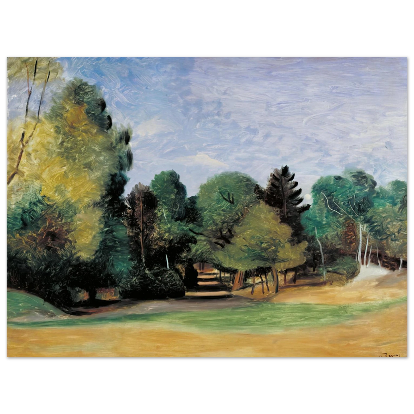 Andre Derain - LANDSCAPE NEAR BARBIZON 1922 Fine Art Poster - Default Title