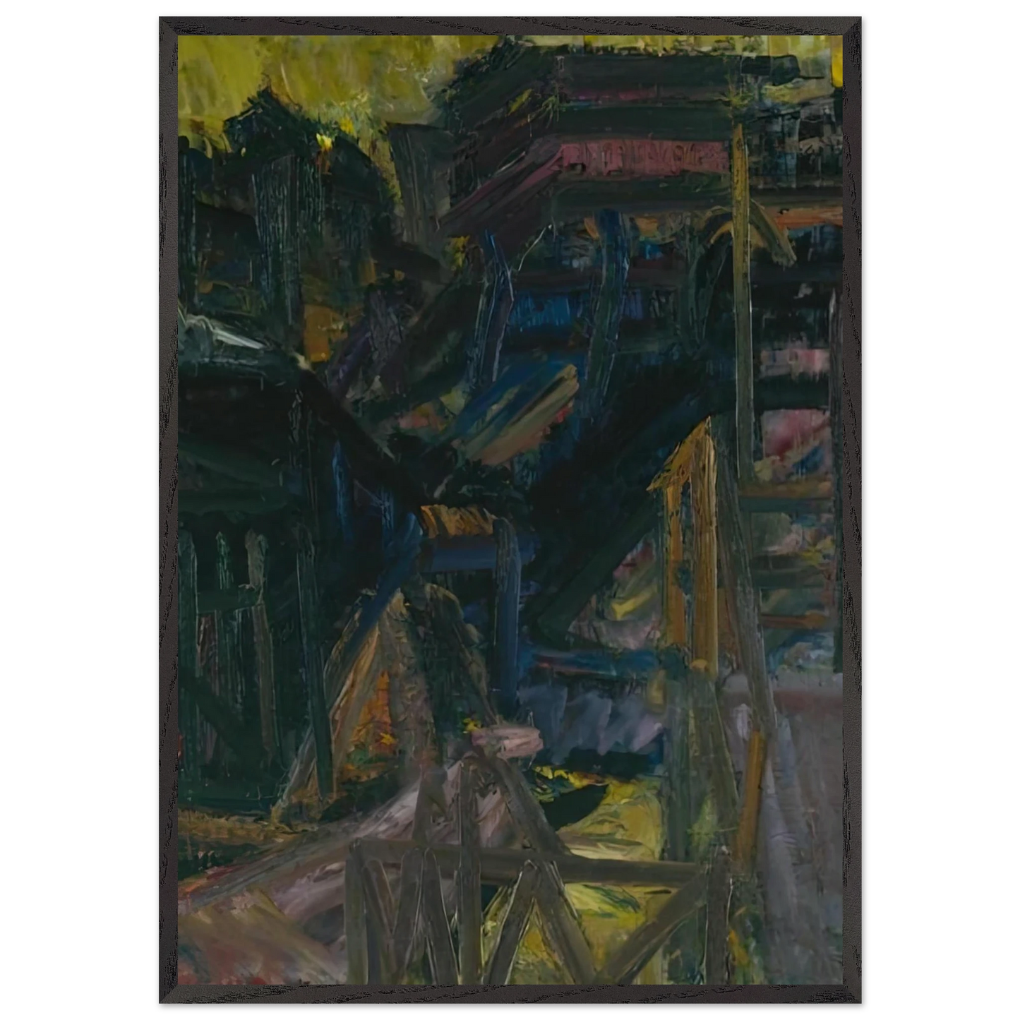 TO THE STUDIOS 1980 - Frank Auerbach Framed Art Print – Black Wooden Frame - Default Title - -Framed Art Print