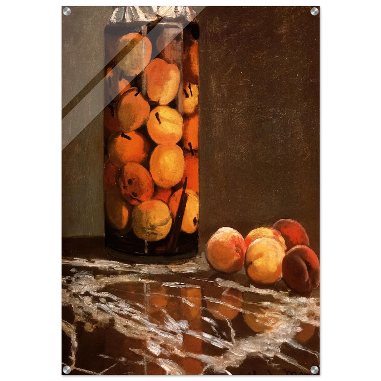 Jar Of Peaches - claude monet Acrylic Print - 70x100 cm / 28x40″ inches | claude monet Wall Art | claude monet Prints
