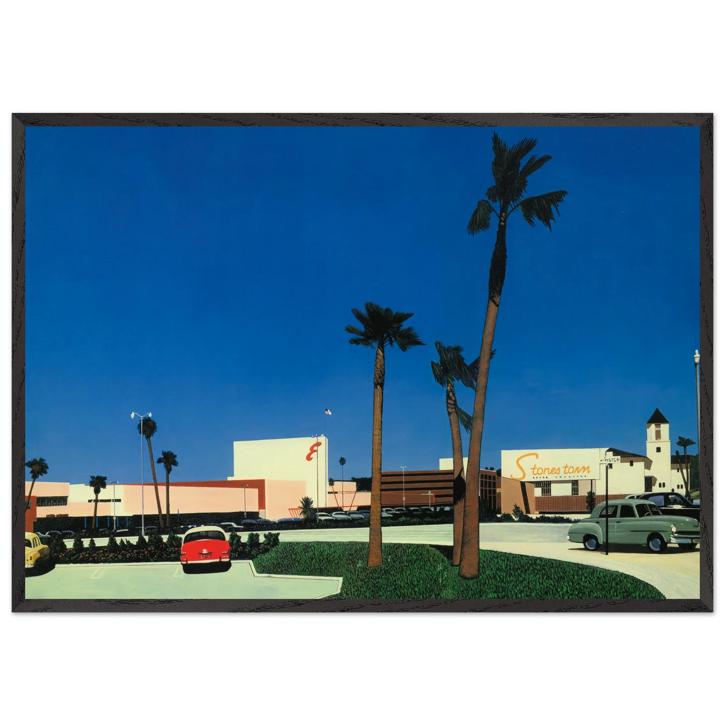 In the beginning Stonestown N3 - Hiroshi Nagai 70x100 cm / 28x40 inches Framed Art Print – Black Wooden Frame