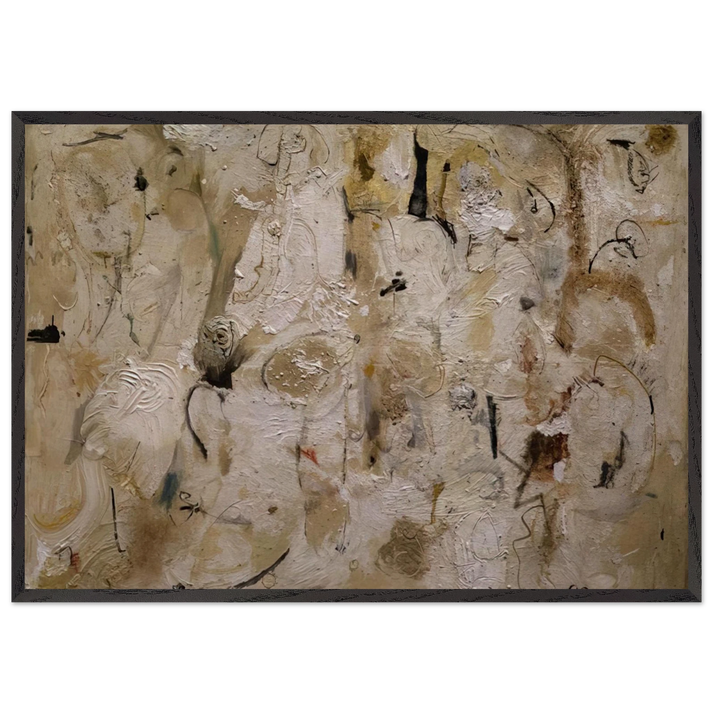 Painted on 21st Street - 1951 - Helen Frankenthaler 70x100 cm / 28x40 inches Framed Art Print – Black Wooden Frame